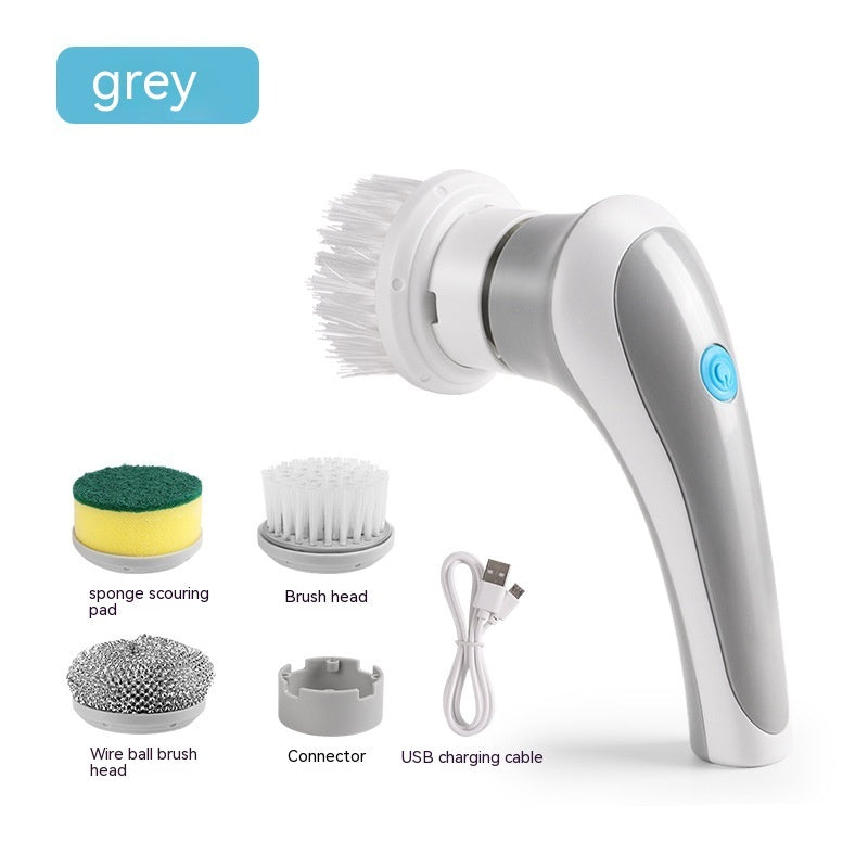 Electric Cleaning Brush 4 In 1 Spinning Scrubber Handheld Electric Cordless Cleaning Brush Portable - 𝓢𝓱𝓸𝓹𝓵𝓮𝓬𝔂