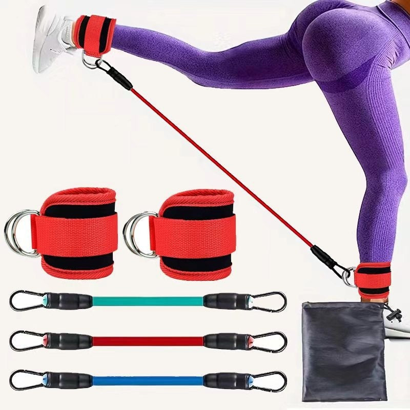 Ankle Strap Resistance Bands Hip Leg Strength Pull Rope Fitness Elastic Training Home Yoga Pilate Crossfit Workout Gym Equipment - 𝓢𝓱𝓸𝓹𝓵𝓮𝓬𝔂