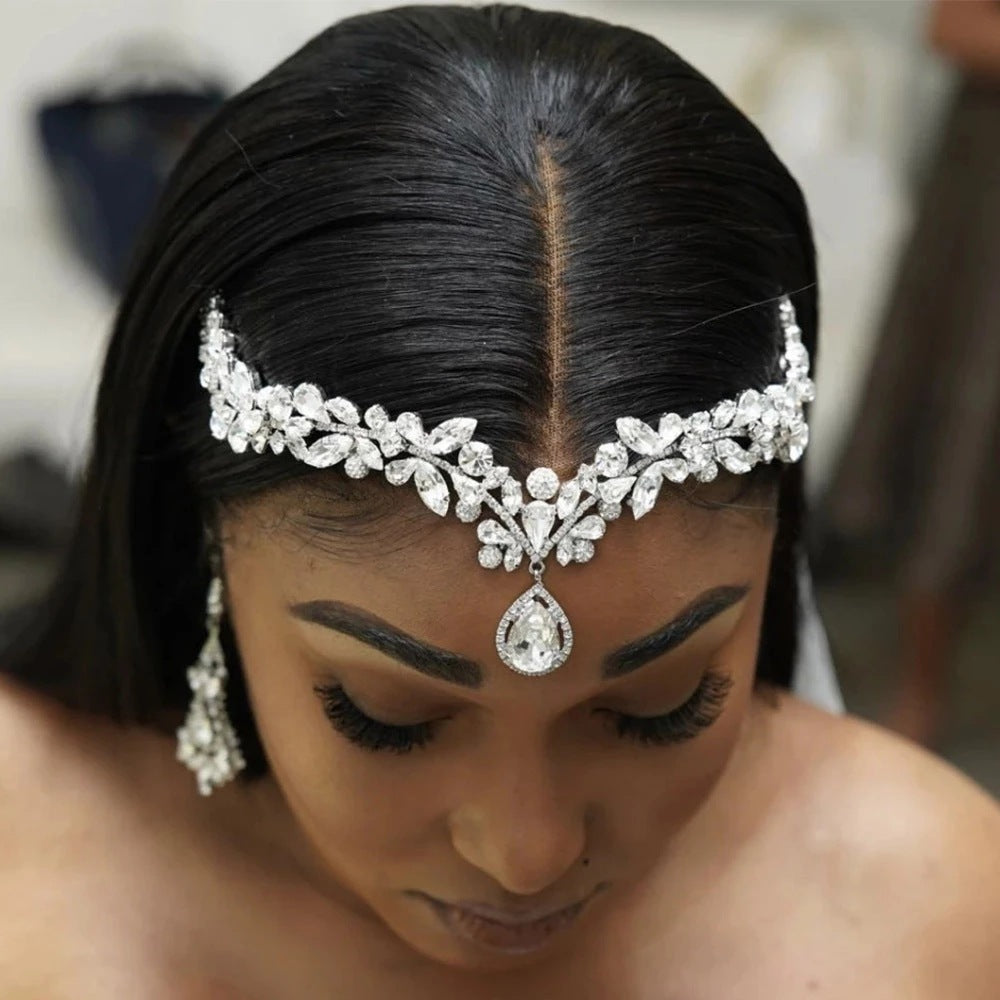 Head Chain Bridal Jewelry Women Luxury High-end Zircon Headband - 𝓢𝓱𝓸𝓹𝓵𝓮𝓬𝔂