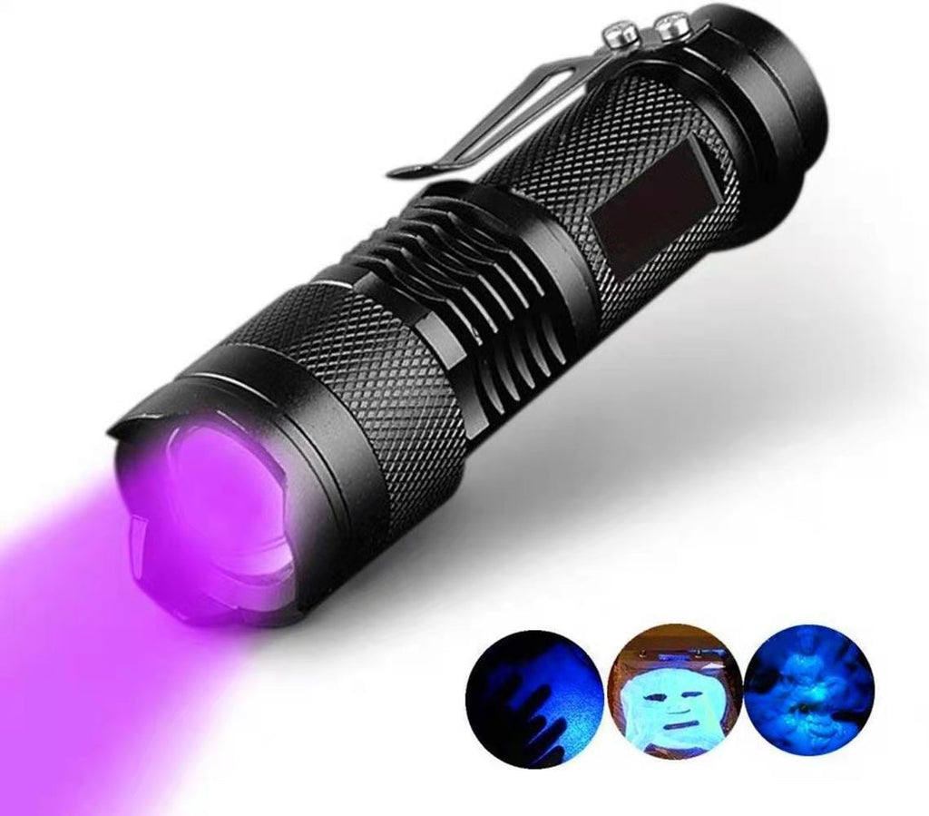 Fluorescent Detection UV Flashlight Scorpion Lamp Cat Moss Purple Light Aluminum Alloy Torch