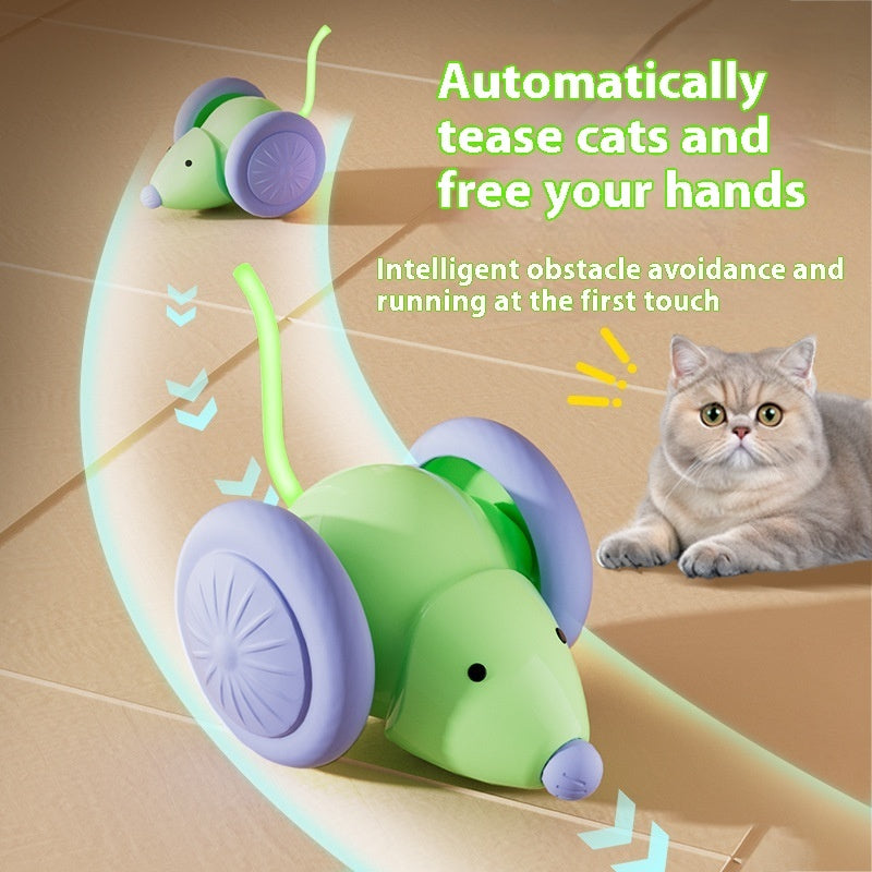 Pet Toys Interactive Cat Toy Electric Mouse Car - Automatic Teaser With Intelligent Obstacle Avoidance Pet Products - 𝓢𝓱𝓸𝓹𝓵𝓮𝓬𝔂