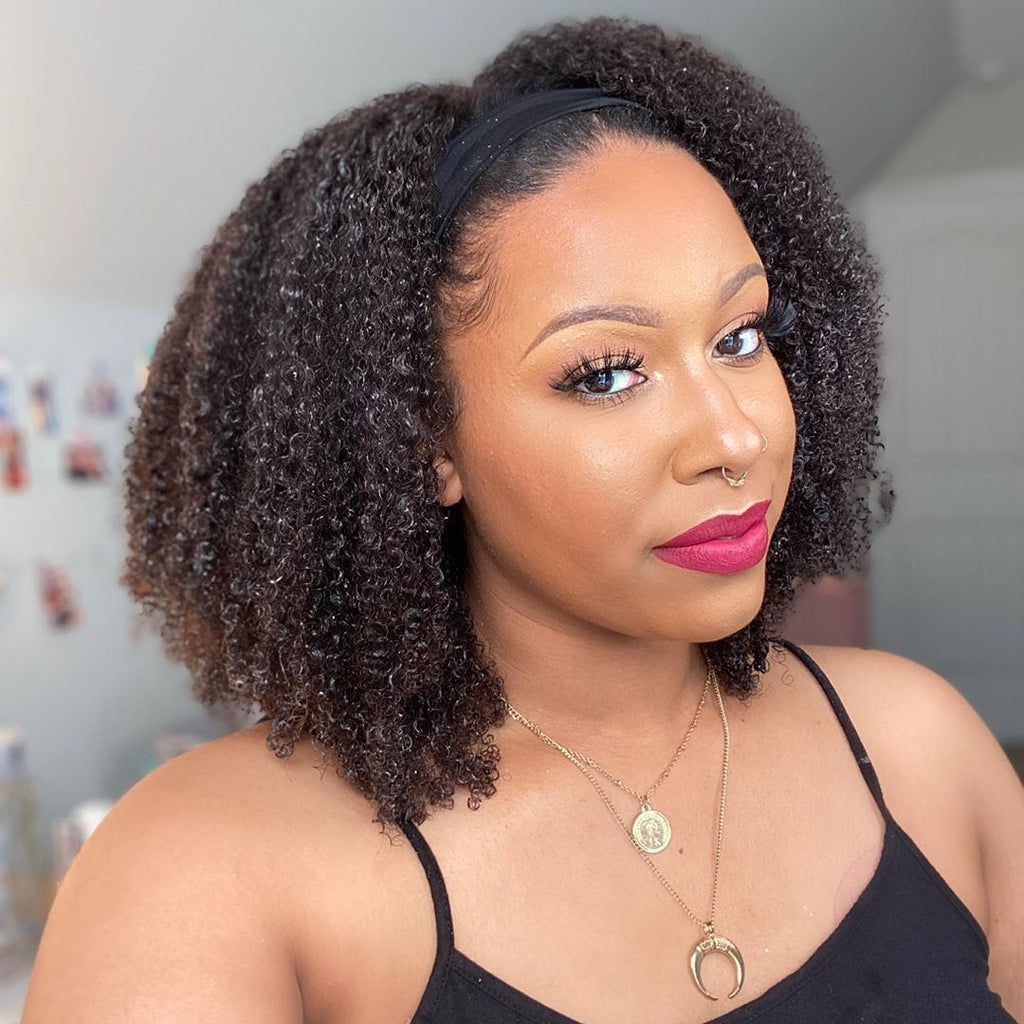 Black Hand Curl Small Curly Tube Binding Twist Fluffy Afro Wig - 𝓢𝓱𝓸𝓹𝓵𝓮𝓬𝔂