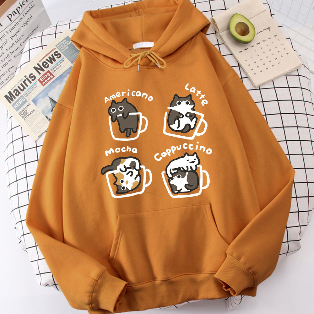 Five Kitties Play In Cup Hoodie - 𝓢𝓱𝓸𝓹𝓵𝓮𝓬𝔂