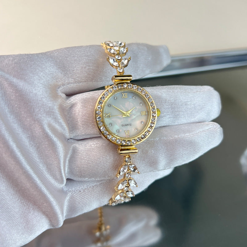 Affordable Luxury Diamond-embedded Free Adjustable Bracelet Quartz Watch - 𝓢𝓱𝓸𝓹𝓵𝓮𝓬𝔂