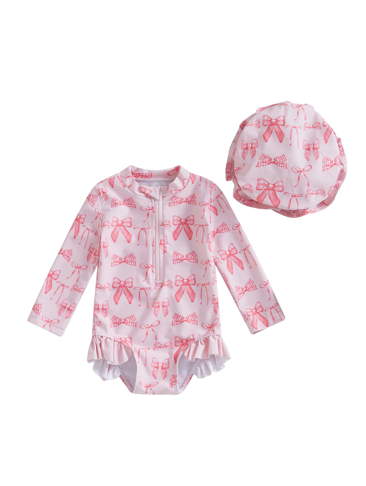 Girls' Fashion Bowknot Pattern One-piece With Hat - 𝓢𝓱𝓸𝓹𝓵𝓮𝓬𝔂