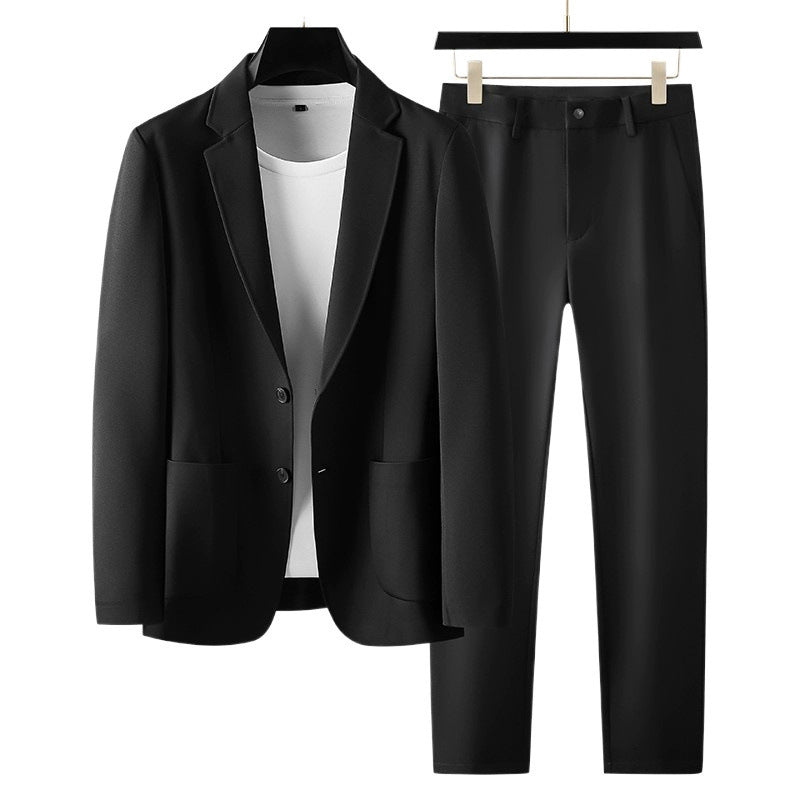 Gentleman Banquet Business Thin Casual Ice Silk Suit - 𝓢𝓱𝓸𝓹𝓵𝓮𝓬𝔂