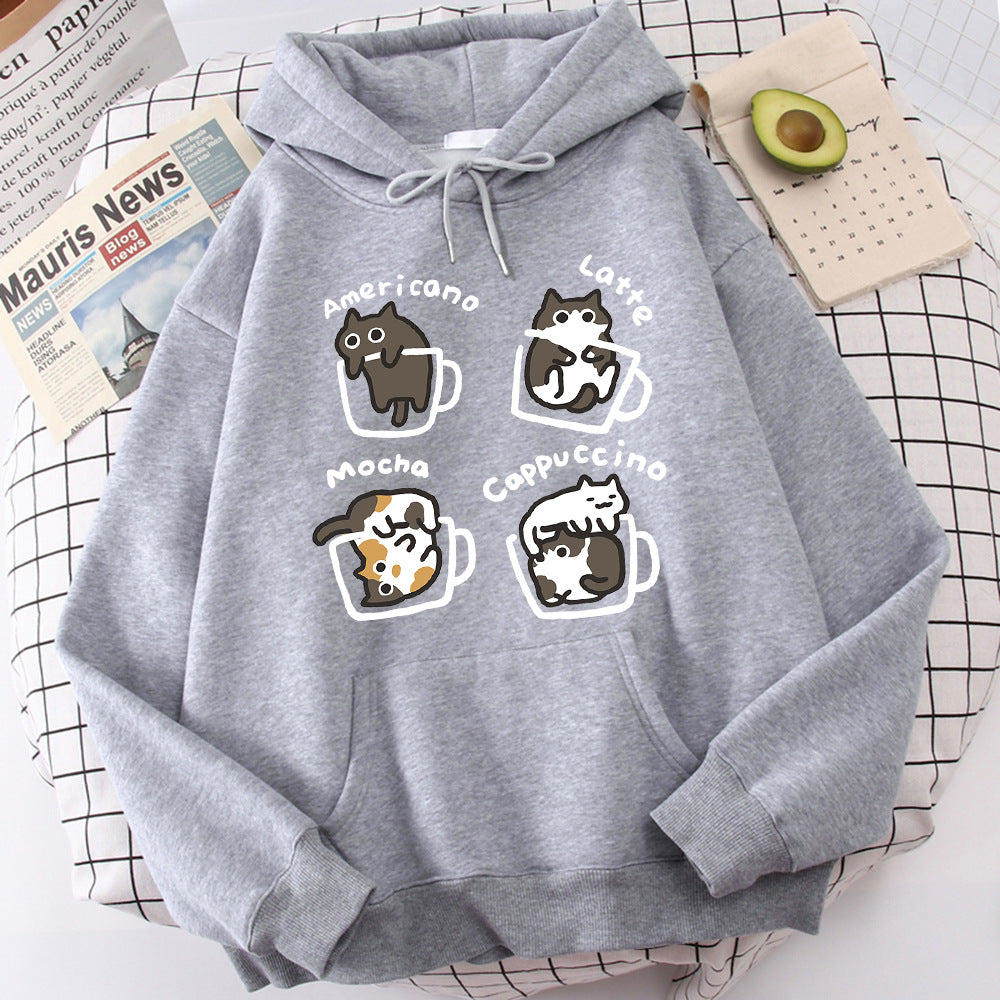 Five Kitties Play In Cup Hoodie - 𝓢𝓱𝓸𝓹𝓵𝓮𝓬𝔂