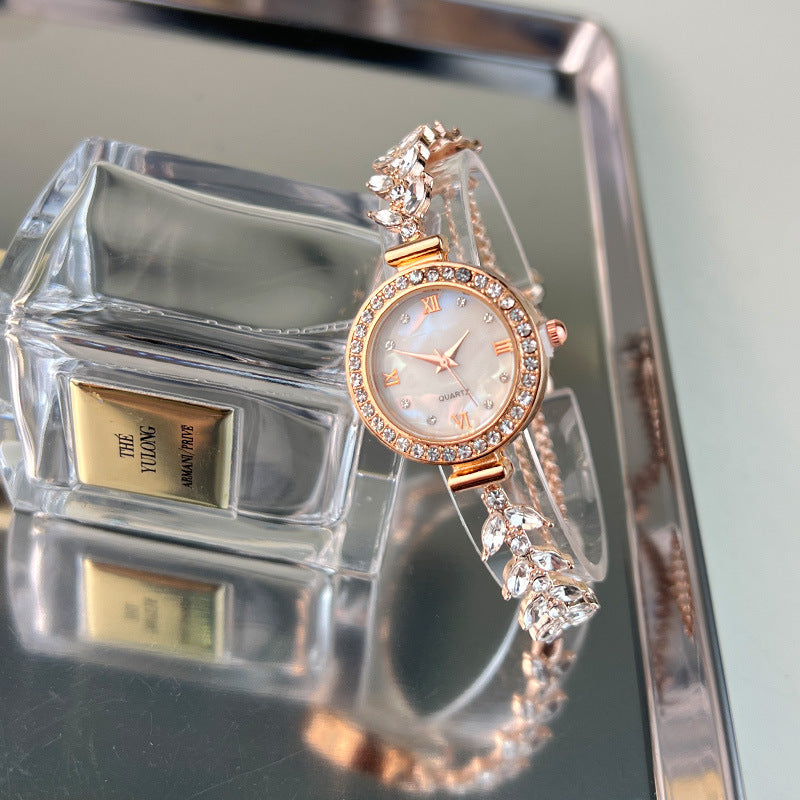 Affordable Luxury Diamond-embedded Free Adjustable Bracelet Quartz Watch - 𝓢𝓱𝓸𝓹𝓵𝓮𝓬𝔂