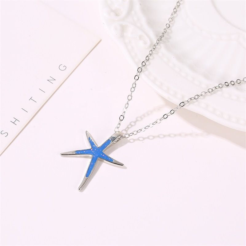 European And American New Starfish Pendant Fashion Simple Cute Starfish Women's Necklace - 𝓢𝓱𝓸𝓹𝓵𝓮𝓬𝔂