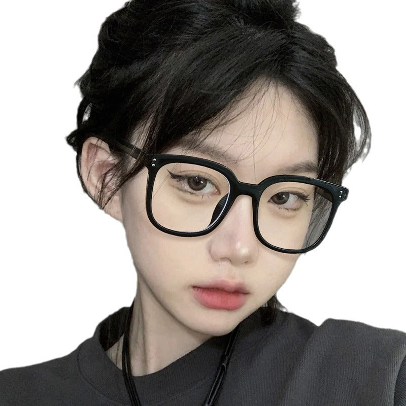 Internet Celebrity Vintage With Large Rims Glasses Women's Korean-style Ins Round Face - 𝓢𝓱𝓸𝓹𝓵𝓮𝓬𝔂
