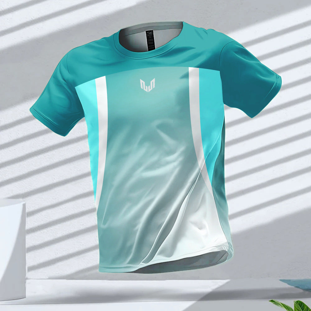 Solid Color Pattern Sports T-shirt - 𝓢𝓱𝓸𝓹𝓵𝓮𝓬𝔂