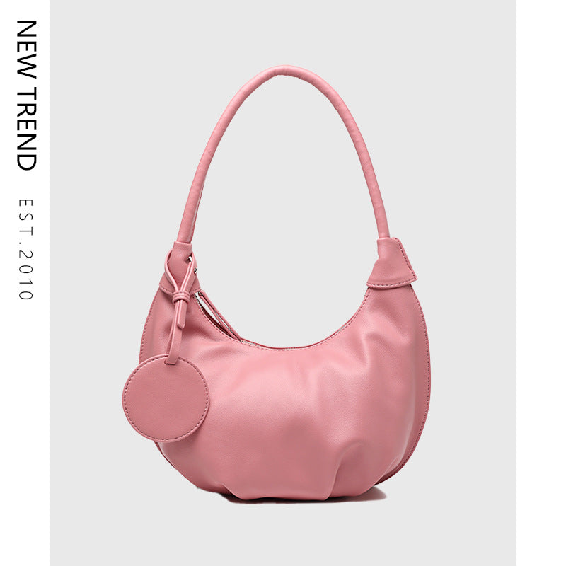 Portable Underarm Bag Leisure Soft Leather Versatile Shoulder Dumpling Bag - 𝓢𝓱𝓸𝓹𝓵𝓮𝓬𝔂
