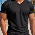 Men's V-neck T-shirt Smooth Black - 𝓢𝓱𝓸𝓹𝓵𝓮𝓬𝔂