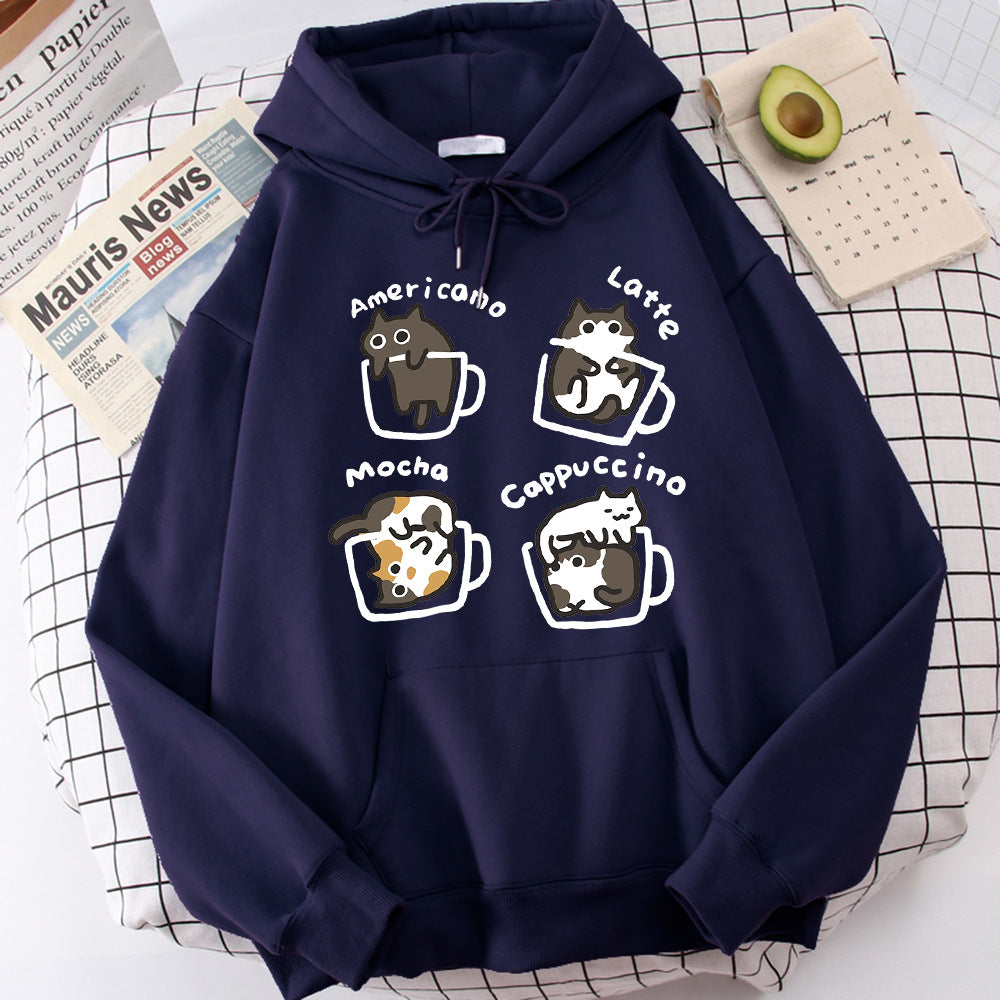 Five Kitties Play In Cup Hoodie - 𝓢𝓱𝓸𝓹𝓵𝓮𝓬𝔂