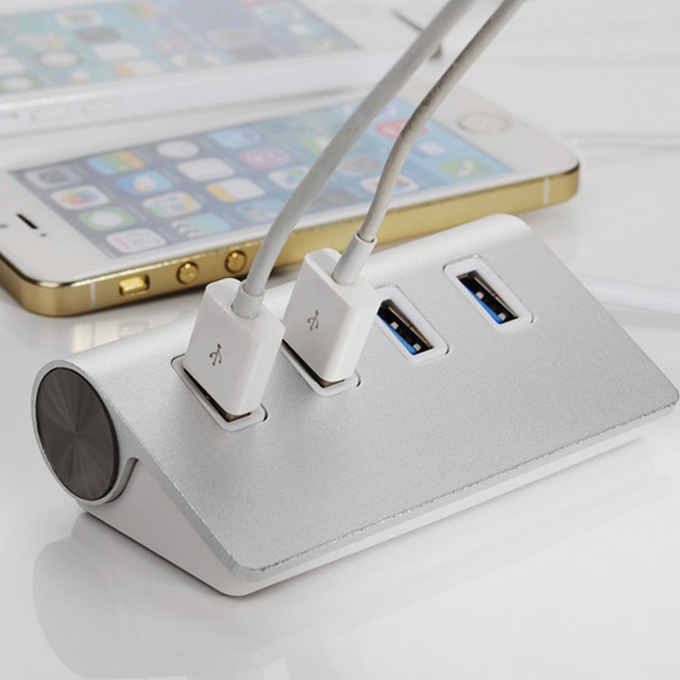 Household Portable Aluminum Alloy Four-port Hub - 𝓢𝓱𝓸𝓹𝓵𝓮𝓬𝔂
