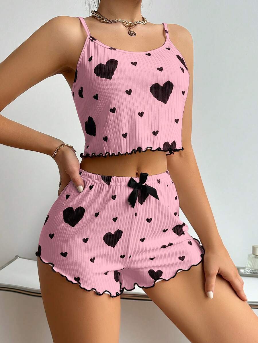Summer Suspender Elastic Shorts Pajamas Women's Suit - 𝓢𝓱𝓸𝓹𝓵𝓮𝓬𝔂