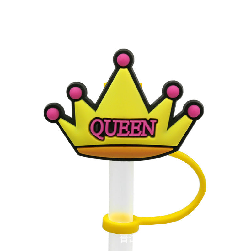 Straw Mouthpiece Silicone Dust Plug Decorative Buckle Clip Personalized Letter Label - 𝓢𝓱𝓸𝓹𝓵𝓮𝓬𝔂