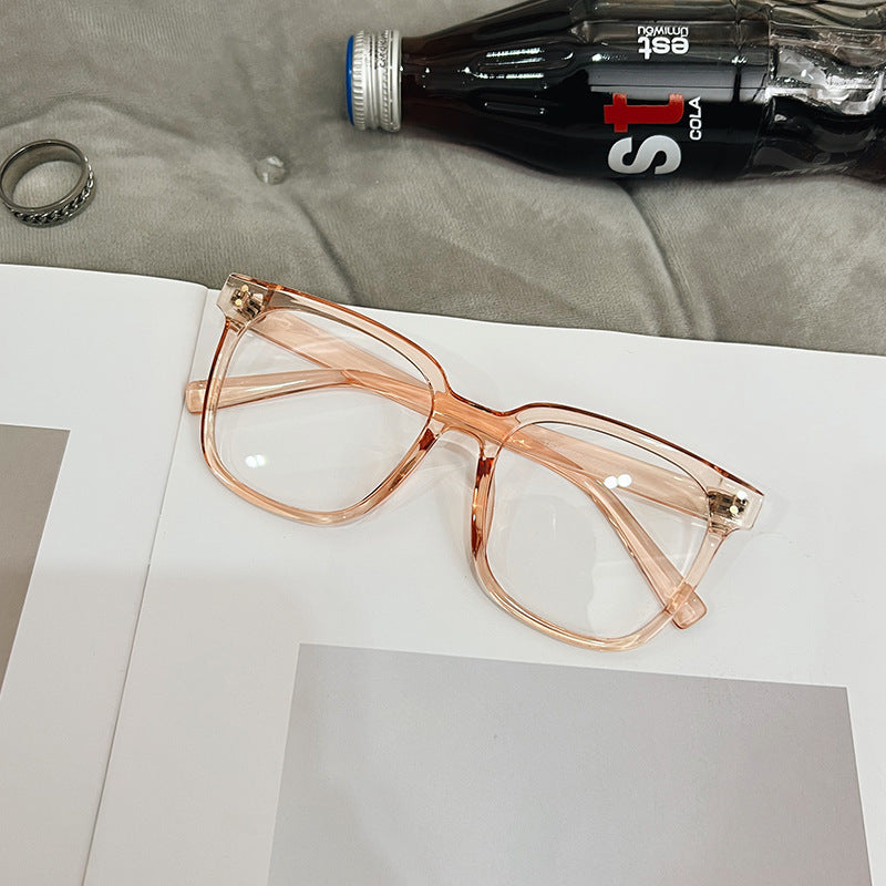 Internet Celebrity Vintage With Large Rims Glasses Women's Korean-style Ins Round Face - 𝓢𝓱𝓸𝓹𝓵𝓮𝓬𝔂