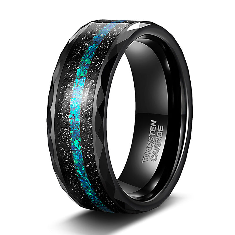 Men's Galaxy Series Light Luxury Tungsten Steel Opal Ring - 𝓢𝓱𝓸𝓹𝓵𝓮𝓬𝔂