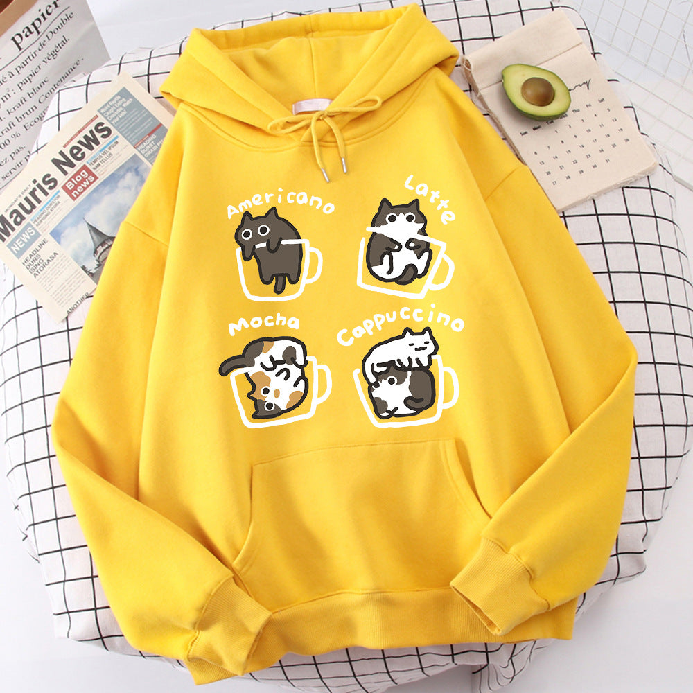 Five Kitties Play In Cup Hoodie - 𝓢𝓱𝓸𝓹𝓵𝓮𝓬𝔂