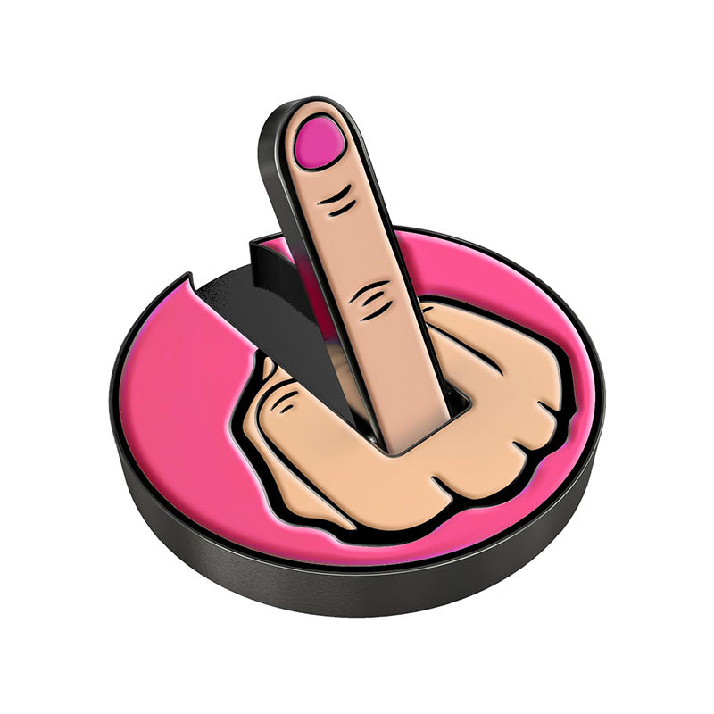 Golf Hat Clip 25mm Round Coin Vertical Middle Finger Ballmarker With Magnet