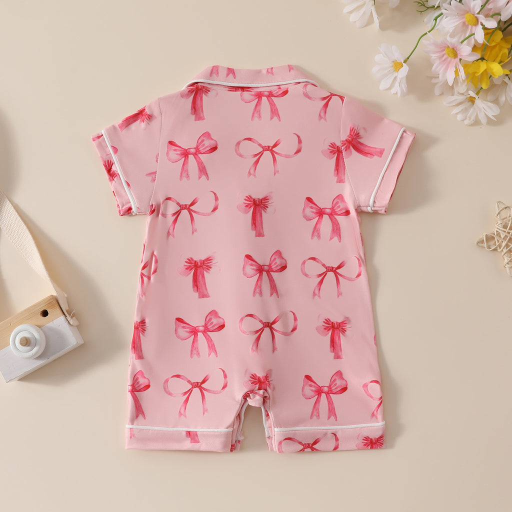 Printed Fashion Personalized Girls' Bow Jumpsuit - 𝓢𝓱𝓸𝓹𝓵𝓮𝓬𝔂