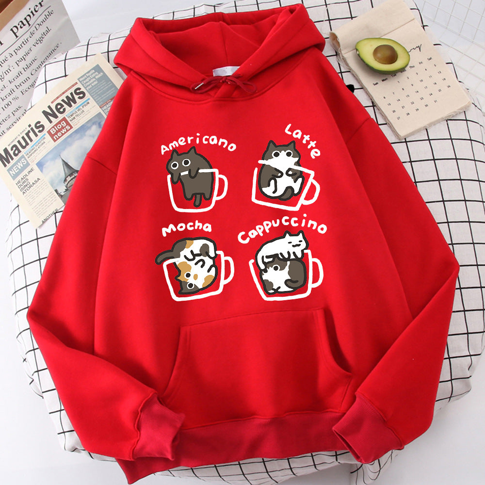 Five Kitties Play In Cup Hoodie - 𝓢𝓱𝓸𝓹𝓵𝓮𝓬𝔂