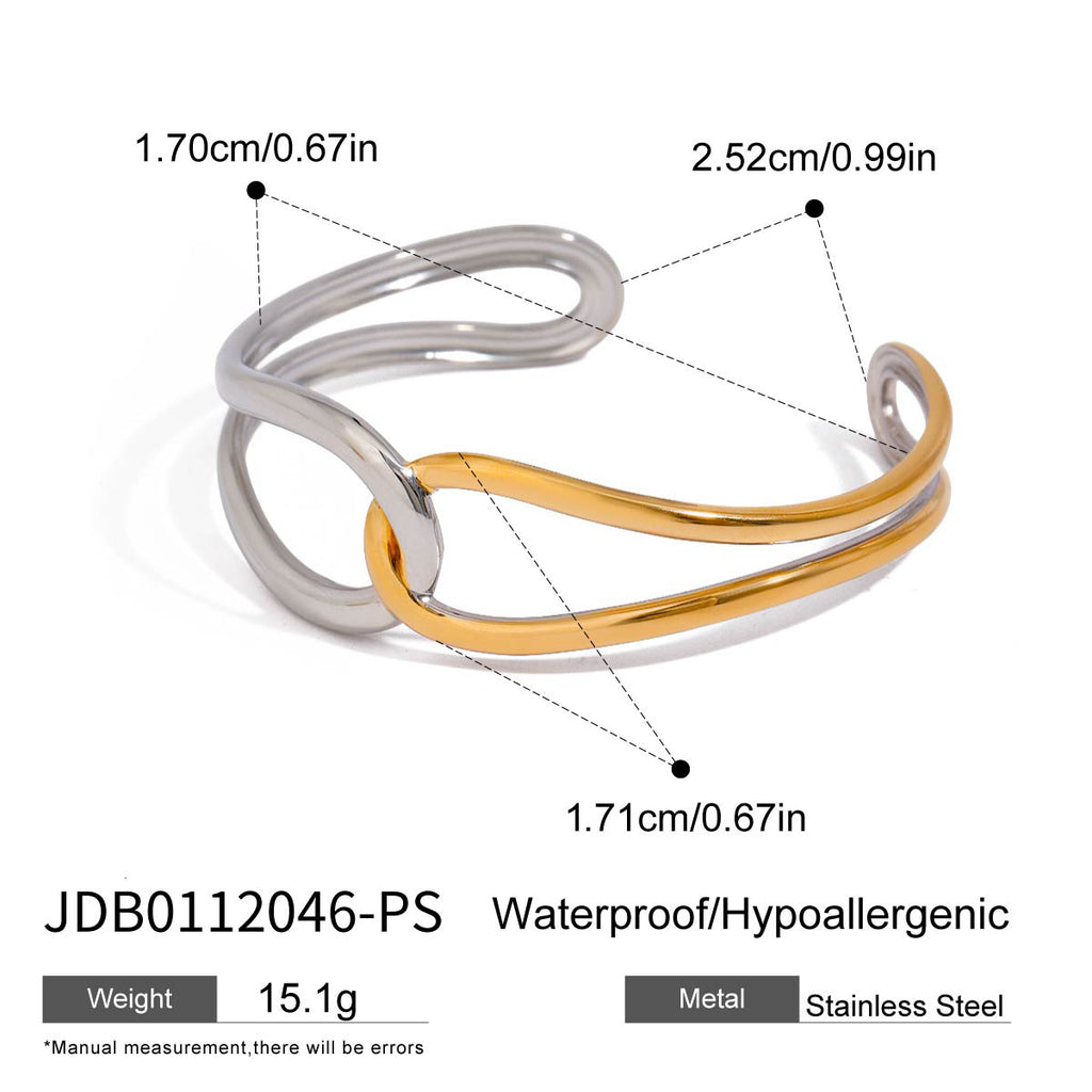 Noria Two Tone Gold Bangle - 𝓢𝓱𝓸𝓹𝓵𝓮𝓬𝔂