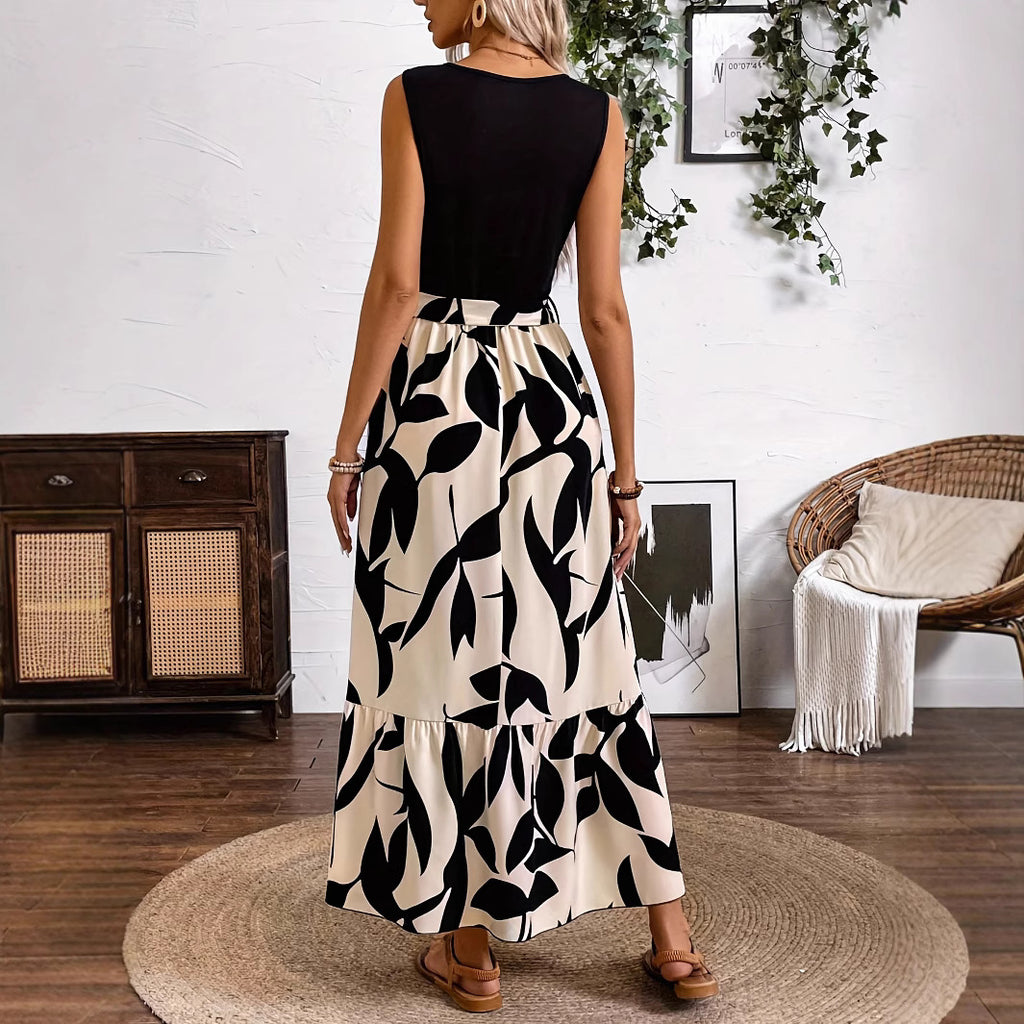 Spring And Summer Fashion Print Stitching Dress - 𝓢𝓱𝓸𝓹𝓵𝓮𝓬𝔂