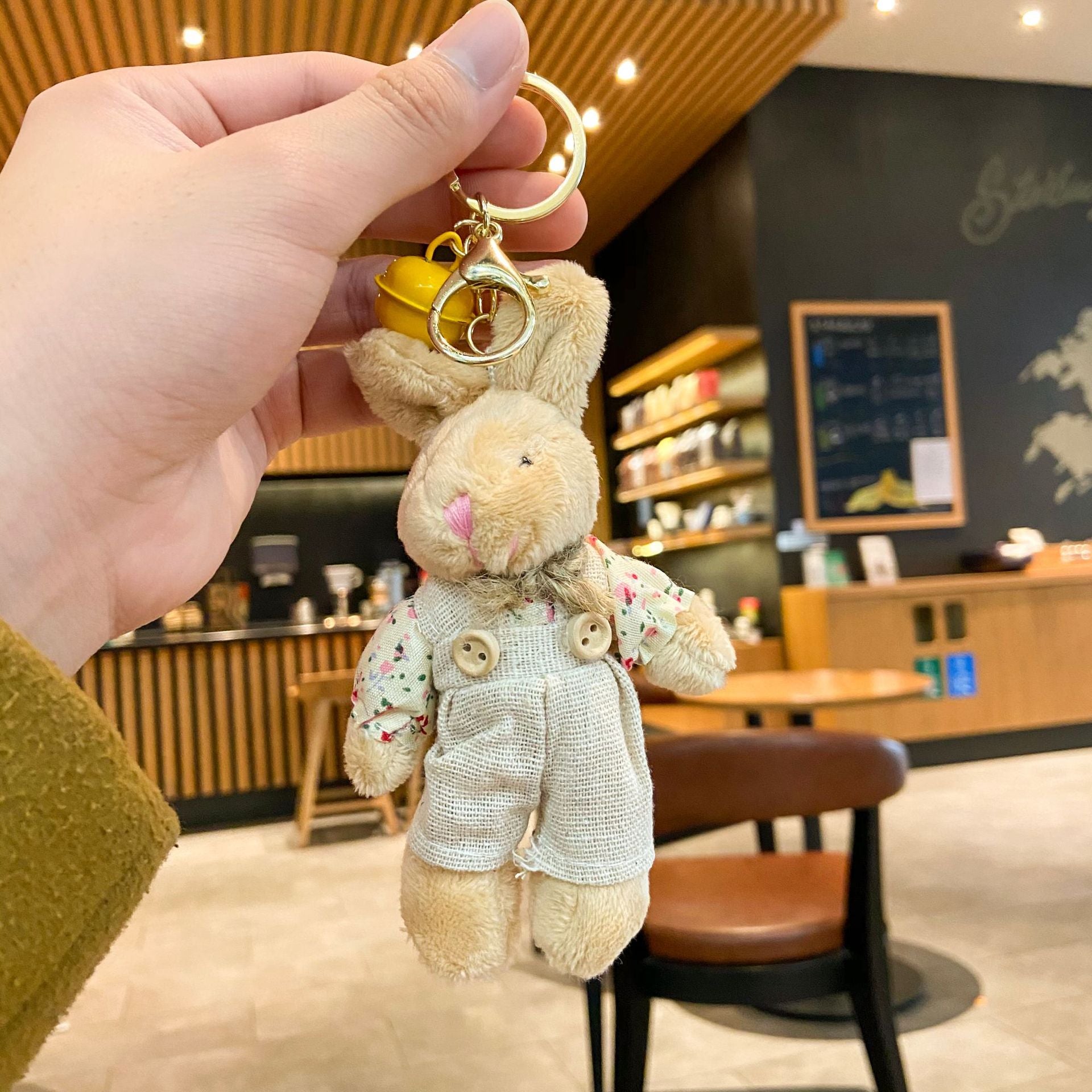 Cartoon Key Button Plush Sackcloth Bear Doll Schoolbag Pendant - 𝓢𝓱𝓸𝓹𝓵𝓮𝓬𝔂