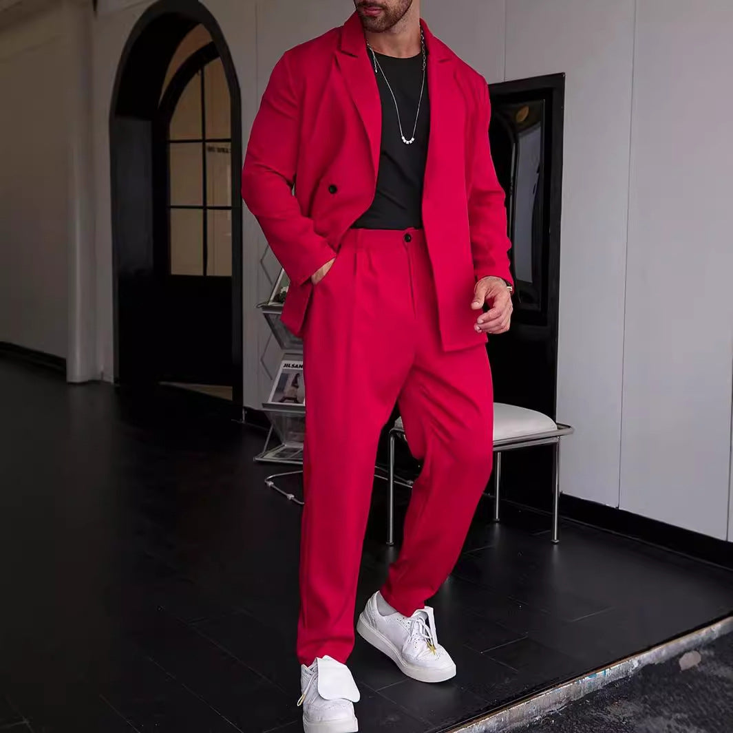 Spring And Autumn Personality Trend Loose Men's Suit - 𝓢𝓱𝓸𝓹𝓵𝓮𝓬𝔂