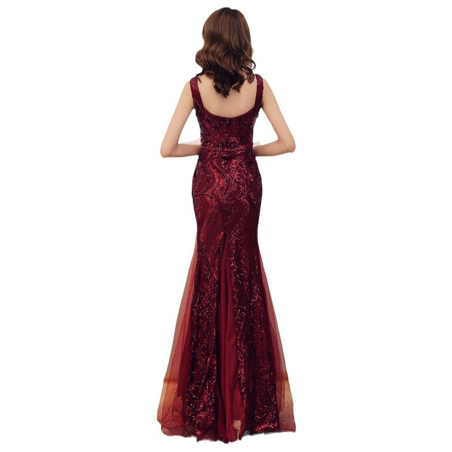 Fishtail Long Summer Sequins Sling Evening Dress Banquet - 𝓢𝓱𝓸𝓹𝓵𝓮𝓬𝔂