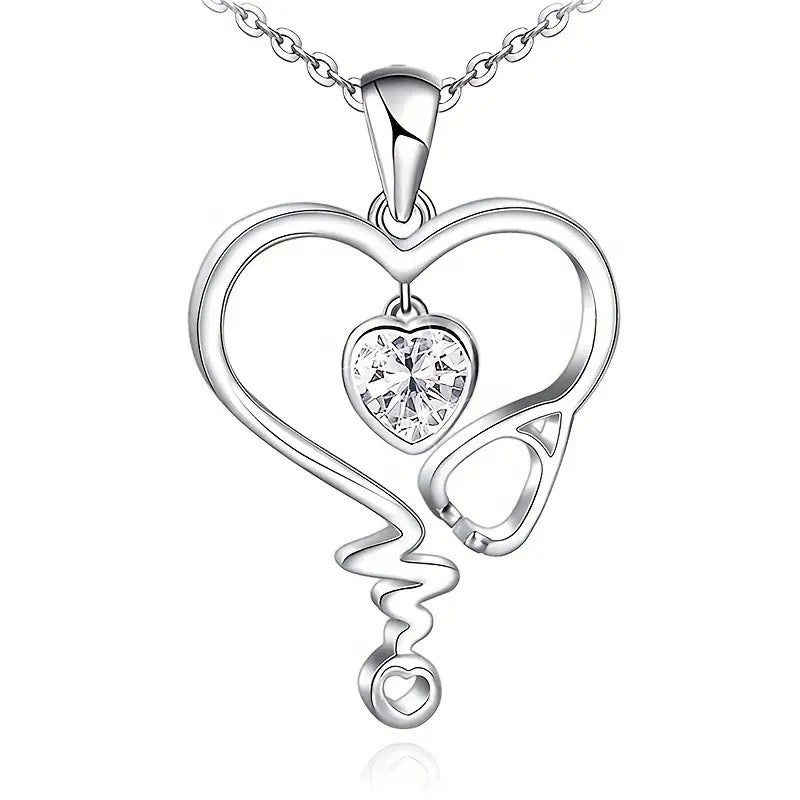 ECG Heart-shaped Exquisite Necklace For Women - 𝓢𝓱𝓸𝓹𝓵𝓮𝓬𝔂