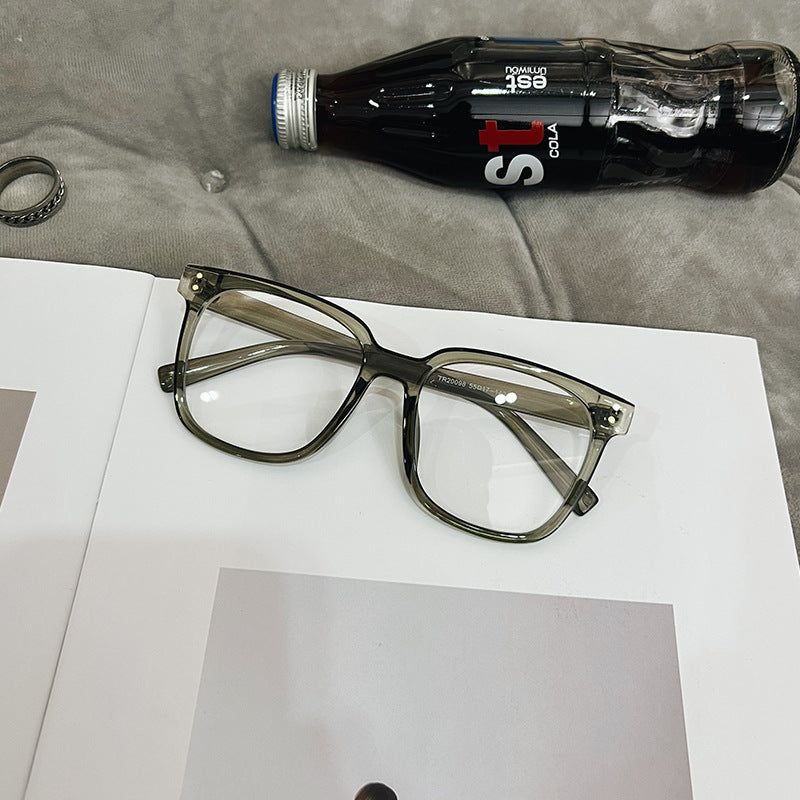 Internet Celebrity Vintage With Large Rims Glasses Women's Korean-style Ins Round Face - 𝓢𝓱𝓸𝓹𝓵𝓮𝓬𝔂