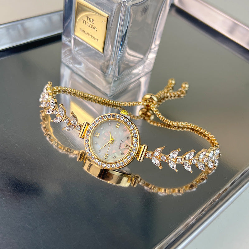 Affordable Luxury Diamond-embedded Free Adjustable Bracelet Quartz Watch - 𝓢𝓱𝓸𝓹𝓵𝓮𝓬𝔂