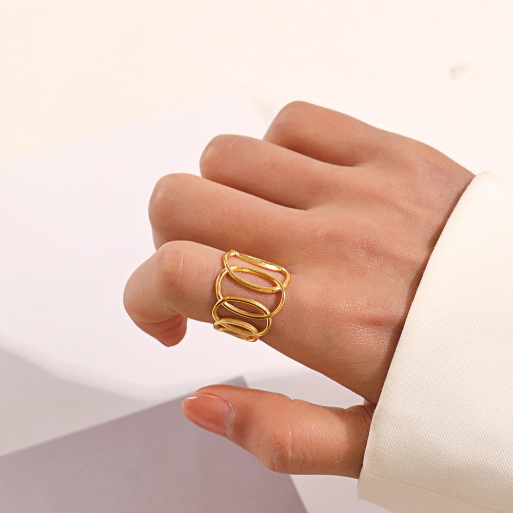 Geometric Ellipse Cross Ring Personality - 𝓢𝓱𝓸𝓹𝓵𝓮𝓬𝔂