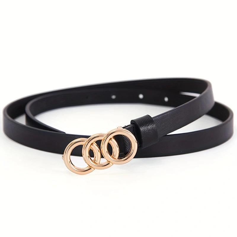 Women's Stylish Retro Minimalism 3-ring Thin Belt - 𝓢𝓱𝓸𝓹𝓵𝓮𝓬𝔂