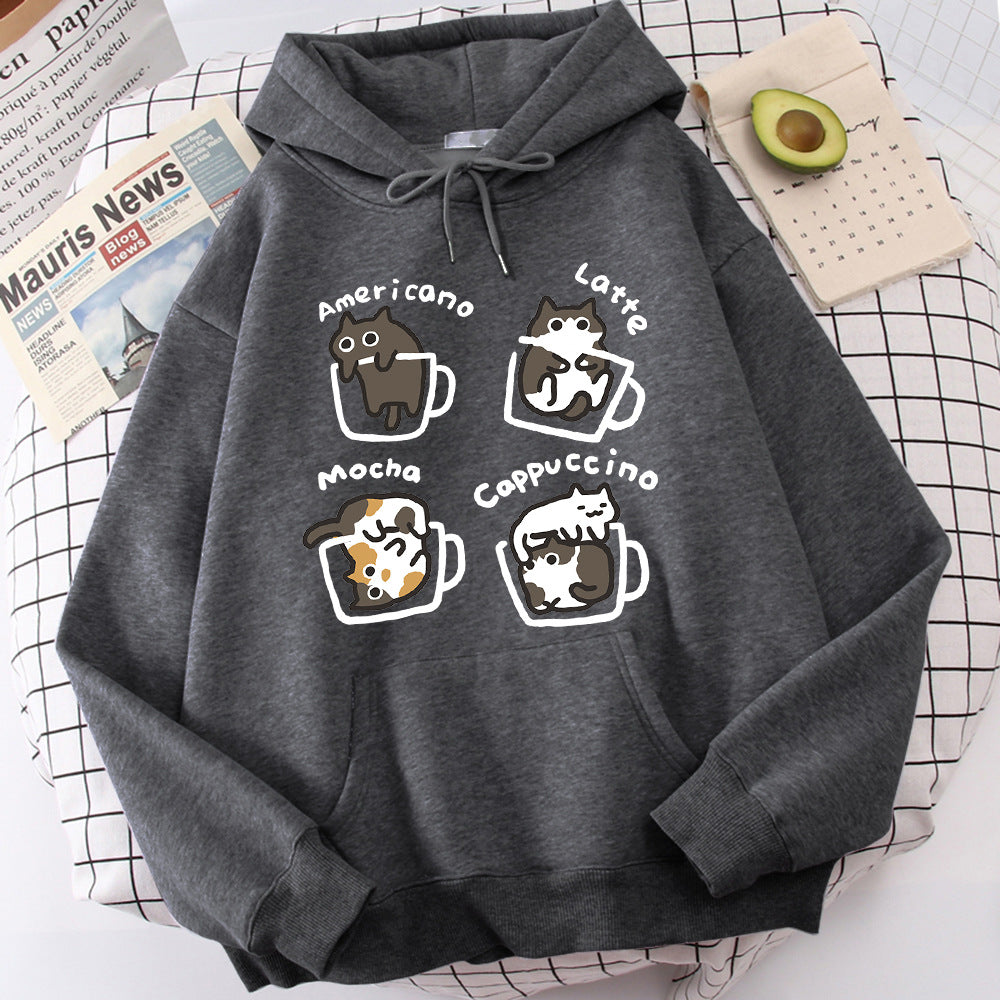 Five Kitties Play In Cup Hoodie - 𝓢𝓱𝓸𝓹𝓵𝓮𝓬𝔂