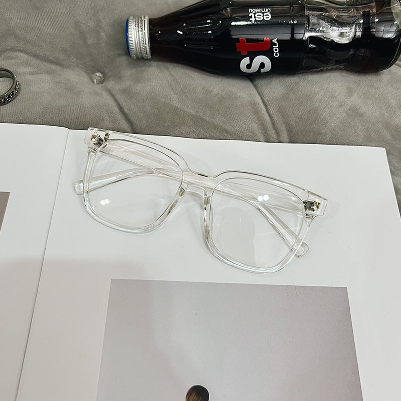 Internet Celebrity Vintage With Large Rims Glasses Women's Korean-style Ins Round Face - 𝓢𝓱𝓸𝓹𝓵𝓮𝓬𝔂