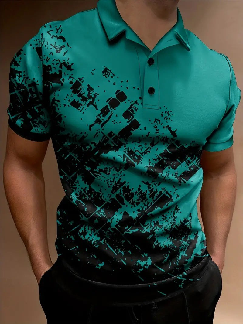 Men's Print Breathable Fashion Polo Shirt Top - 𝓢𝓱𝓸𝓹𝓵𝓮𝓬𝔂