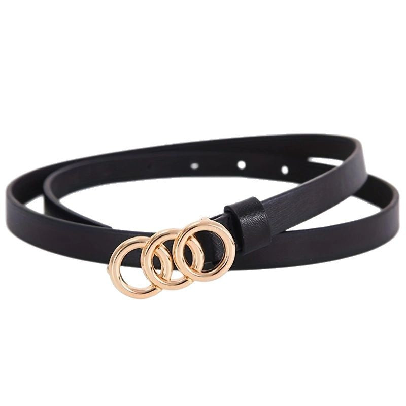 Women's Stylish Retro Minimalism 3-ring Thin Belt - 𝓢𝓱𝓸𝓹𝓵𝓮𝓬𝔂