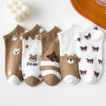 Low-cut Cartoon Cute Brown Bear Socks Japanese Women - 𝓢𝓱𝓸𝓹𝓵𝓮𝓬𝔂