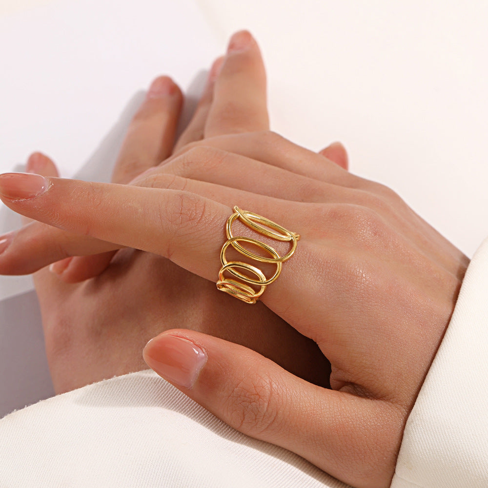 Geometric Ellipse Cross Ring Personality - 𝓢𝓱𝓸𝓹𝓵𝓮𝓬𝔂