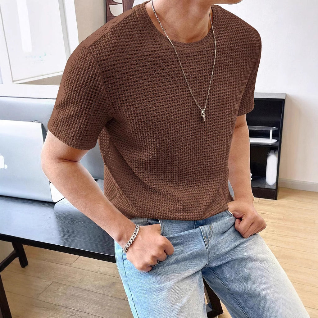 Men's Casual Loose Solid Color Short Sleeve - 𝓢𝓱𝓸𝓹𝓵𝓮𝓬𝔂