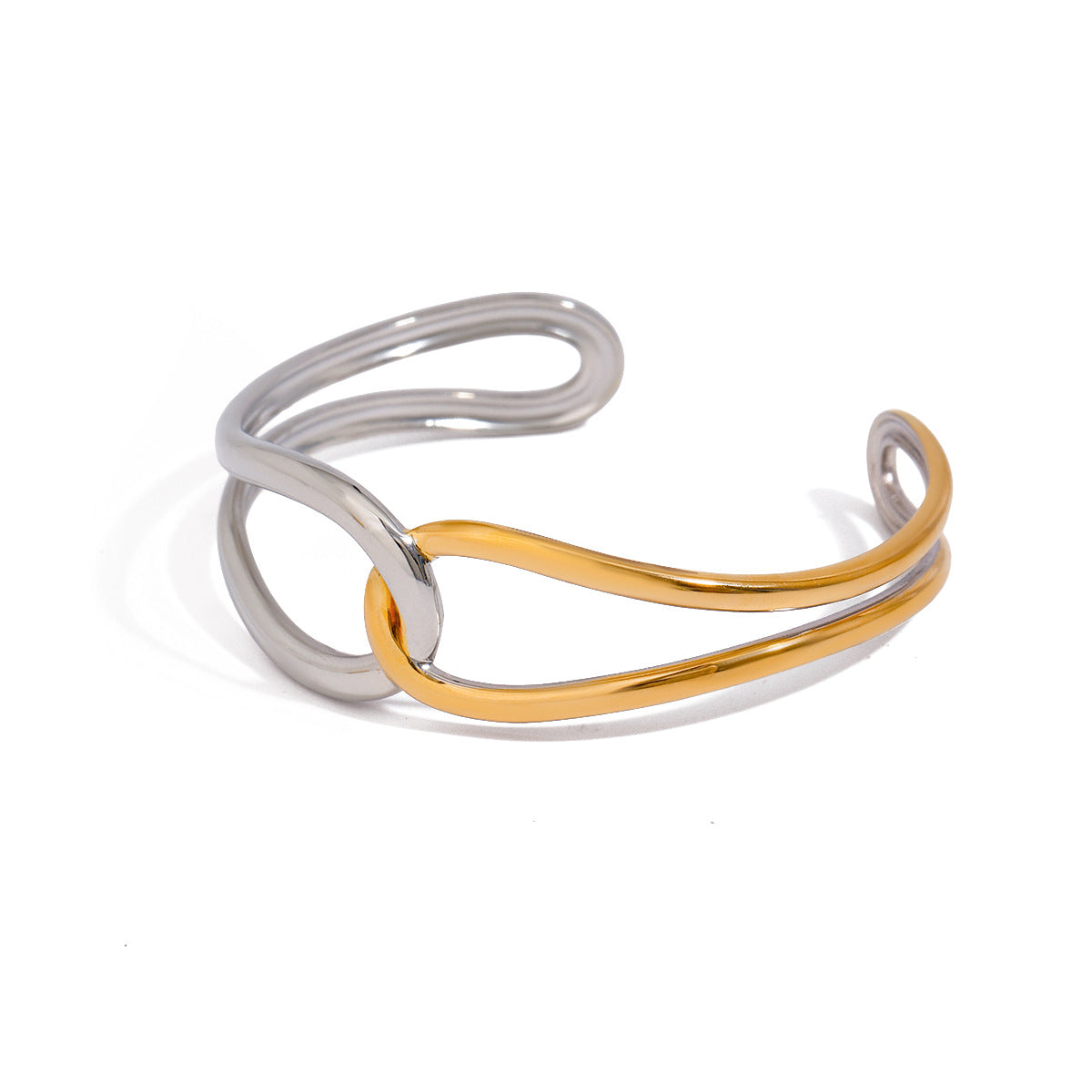 Noria Two Tone Gold Bangle - 𝓢𝓱𝓸𝓹𝓵𝓮𝓬𝔂