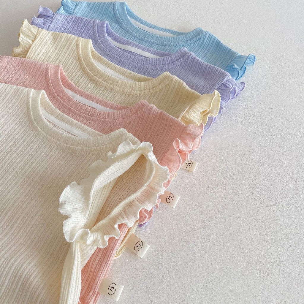 Wooden Ear Vest Baby Fashionable Korean Style Shorts Fashion Two-piece Suit - 𝓢𝓱𝓸𝓹𝓵𝓮𝓬𝔂