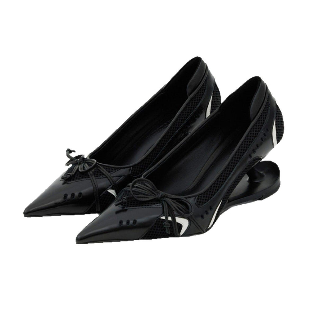 Retro Racing Shoes Suspension Profiled Heel Pointed Low-cut High Heels - 𝓢𝓱𝓸𝓹𝓵𝓮𝓬𝔂