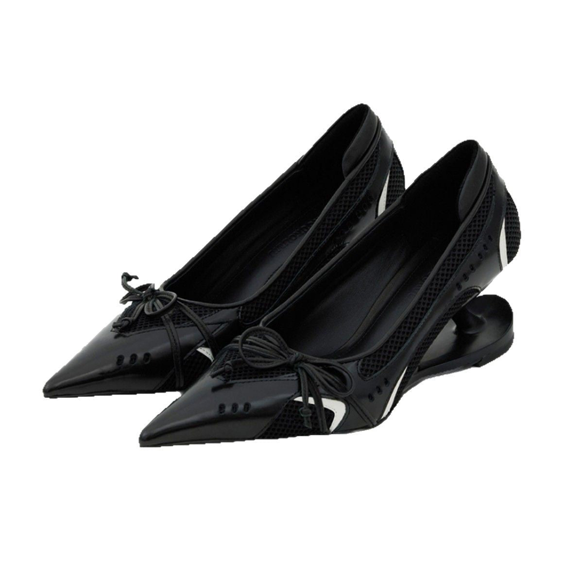 Retro Racing Shoes Suspension Profiled Heel Pointed Low-cut High Heels - 𝓢𝓱𝓸𝓹𝓵𝓮𝓬𝔂