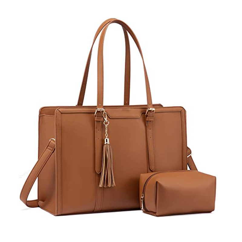 Women's Computer Shoulder Bag Leather Laptop Bag - 𝓢𝓱𝓸𝓹𝓵𝓮𝓬𝔂