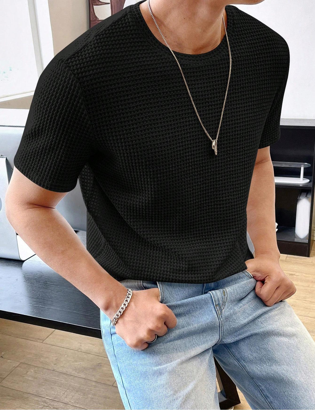 Men's Casual Loose Solid Color Short Sleeve - 𝓢𝓱𝓸𝓹𝓵𝓮𝓬𝔂